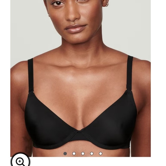 CUUP Triangle Bra Set in Black Satin - Picture 2 of 12